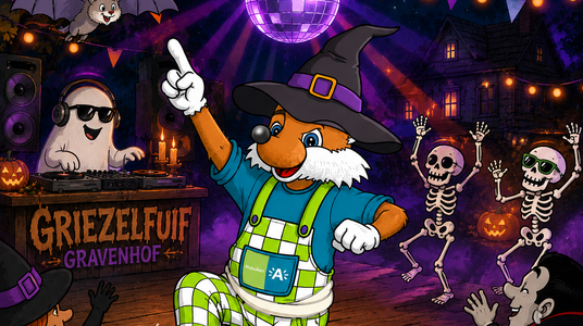 Pol de vos danst op de griezelfuif