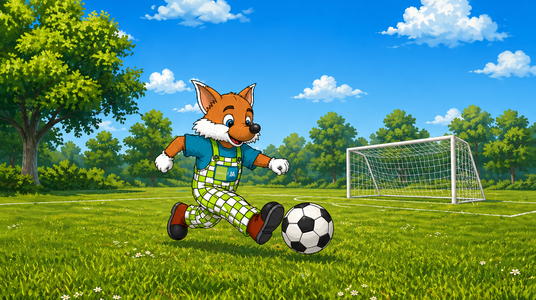 Pol schopt tegen een voetbal